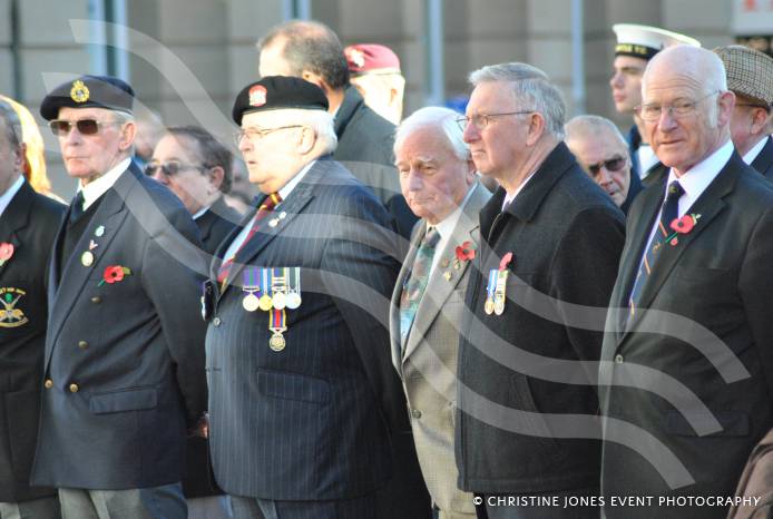 People gather to pay their respects on Remembrance Sunday