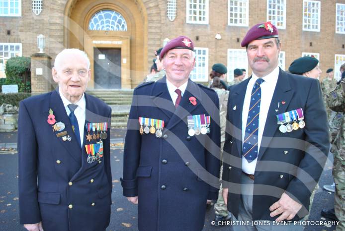 People gather to pay their respects on Remembrance Sunday