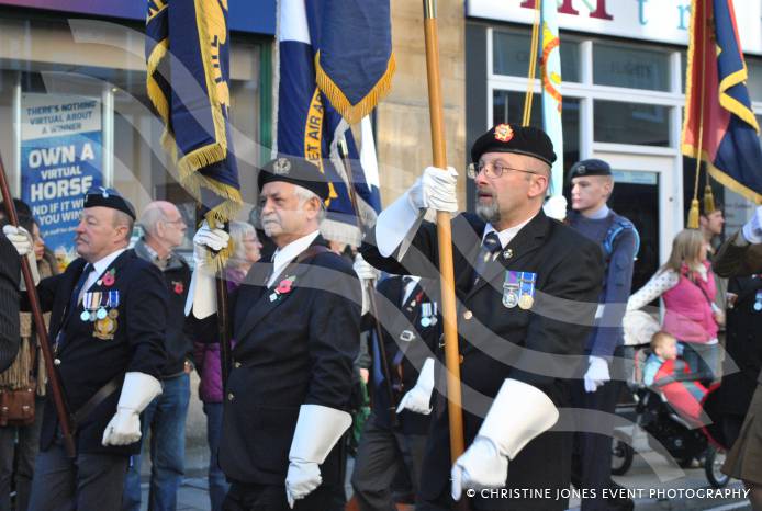 People gather to pay their respects on Remembrance Sunday