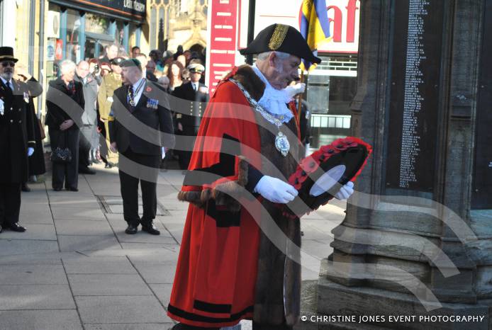 People gather to pay their respects on Remembrance Sunday