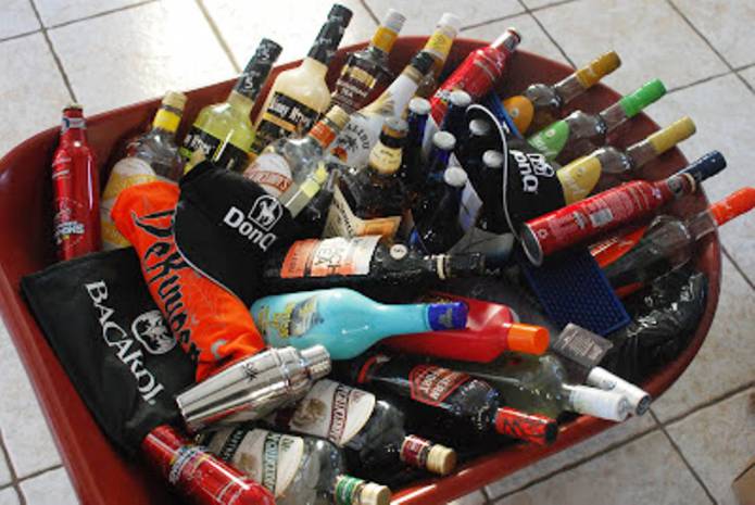 Roll up roll up barrow of booze to be won at school summer fair